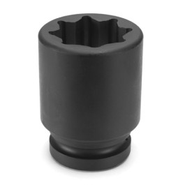 Grey Pneumatic 4532SD 1" Drive x 1" Deep Length Impact Socket, 8 Point