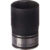 Grey Pneumatic 89106MD 1/4" Drive x 6mm Deep Length Duo-Socket, 12 Point, High Strength Steel Construction