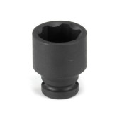 Grey Pneumatic 908RS 1/4" Drive x 1/4" Standard Length Surface Drive Impact Socket, 6 Point