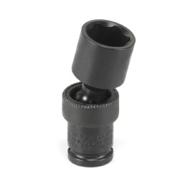 Grey Pneumatic 915UMS 1/4" Drive x 15mm Standard Universal Impact Socket, 6s-Point