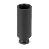 Grey Pneumatic 918DS  1/4" Drive x 9/16" Deep Length Surface Drive Impact Socket, 6s Point