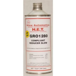 Grow Automotive 1280-4 Compliant Slow Urethane Reducer, Zero VOC, 1 Quart