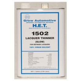 Grow Automotive 1502-1 Slow Lacquer Thinner, 1 Gallon Can