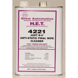 Grow Automotive 4221-1 Just B-4 Anti-Static Fast Dry Final Wipe Off Solvent