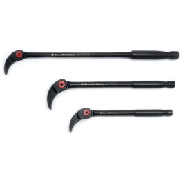 GearWrench 82301D 3 Piece Indexing Pry Bar Set, 8 Inch 10 Inch and 16 Inch, 14 Position Head