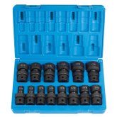 Grey Pneumatic 1714U 1/2" Drive 12-Point Universal Impact Socket Set, Stand