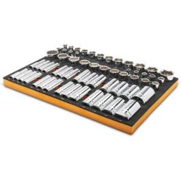 Gearwrench GWMSSKT12SAE 1/2" Drive Master SAE Socket Set in Foam Storage Tr
