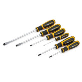 GearWrench 80050H Phillips/Slotted Dual Material Screwdriver Set, 6 Pieces
