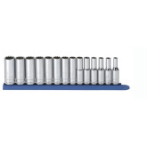 GearWrench 80562 3/8" Drive 12 Point Deep Metric Socket Set, 14 Pieces