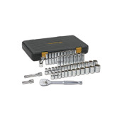 GearWrench Socket Set 80700P 1/2" Drive 120XP 6 Point SAE/Metric Standard and Deep Mechanics Tool Set, 49 Pieces