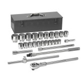 GearWrench 80880 3/4" Drive 12 Point Standard SAE Mechanics Tool Set, 27 Pieces