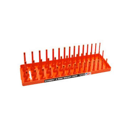 Hansen Global 38023 Socket Tray, 3/8 Inch Drive Metric, 3 Row, Holds 6 to 20 mm, 45 Slots