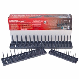 Hansen Global 9302 3 Piece Metric Socket Tray Set, Gray, 3 Tray Set for 1/4", 3/8", and 1/2" Drive Metric Sockets