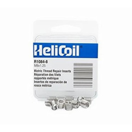 Heli-Coil R1084-8 Free-Running Helical Insert, M8 x 1.25, 12 mm, Pack of 12