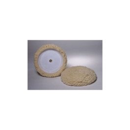 Hi-Tech HB175 Wool Compound Pad, 7.5" Diameter, 1.5" Pile, Hook-and-Loop Ba