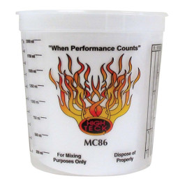 High Teck MC86 Mixing Cup, 2.5 Quart, Polypropylene, Case of 50