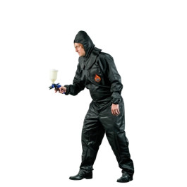 High Teck PS110B Premium Paint Suit, Large, Black, 2-Way Zipper