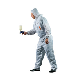 High Teck PS205W Premium Paint Suit, Medium, White, 2-Way Zipper