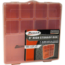 Homak 01088175 High Storage Box, 8" Width, 1.75" Depth, 8" Height