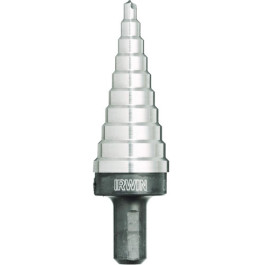 IRWIN 11104 Unibit #4M Step Drill Bit, 4mm to 22mm, 10 Sizes