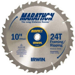 IRWIN Hanson 14233 Tools Marathon Carbide Table Miter Circular Blade 10" 24 Teeth