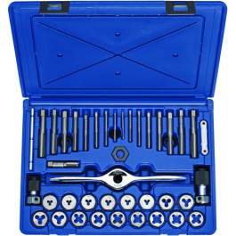 IRWIN Hanson 1835091 Tap and Die Set Machine Screw Fractional, Performance Threading System,  40-Piece