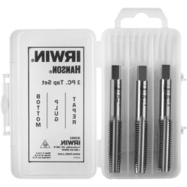 IRWIN 2634 Tap Set, 3/8"-16 NC, High Carbon Steel, 3-Piece