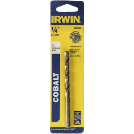 IRWIN 3016016 1/4" x 4" Cobalt High-Speed Steel Drill Bit, 3-Pack