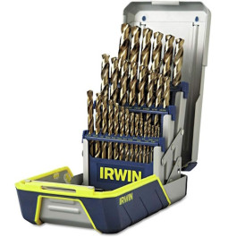 IRWIN 3018002 29-Piece Cobalt M-42 Metal Index Drill Bit Set, 1/16" to 1/2" by 64ths
