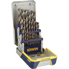 Irwin Hanson 3018005 Tools Drill Bit Set High Speed Steel Black and Gold Oxide 29-Piece