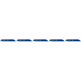 IRWIN Hanson 372618P5 Reciprocating Saw Blade, Metal-Cutting, 6", 18 TPI, 5-Pack