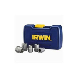 Irwin 394001 Bolt-Grip Bolt Extractor Base Set, 3/8 inch Square Drive, SAE and Metric Removal Sizes, 5 Piece