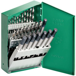 IRWIN 60148 Drill Bit Set, 29-Piece, 1/16" to 1/2" by 1/64" Increments, 3/8" Reduced Shank