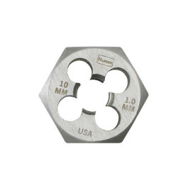 IRWIN 6952 Metric Hex Die, M14 x 2.00, High Carbon Steel Rethreading Die
