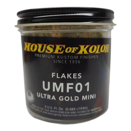 House of Kolor UMF01-B01 UMF Series Ultra Gold Mini Dry Flake, 1/500th Squa