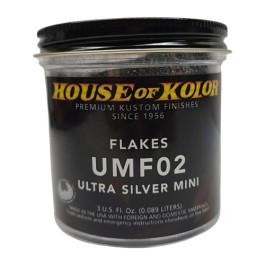 House of Kolor UMF02-B01 UMF Series Ultra Silver Mini Dry Flake, 1/500th Sq
