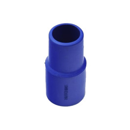 Hutchins 5301-2 Quick Change Connector, Blue, 1-1/16" Tapered Top, 1-1/4" Threaded Bottom, Fits 1-1/2" OD Vacuum Hose