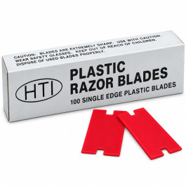 Hi-Tech Industries PB100 Plastic Razor Blades, Single Edge, Standard Size,