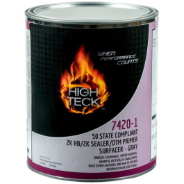 High Teck 7420-1 2K High Build and Sealer Gray Urethane Primer, 1 Gallon, 2