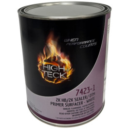 High Teck 7423-1 2K High Build and Sealer White Urethane Primer, 1 Gallon,