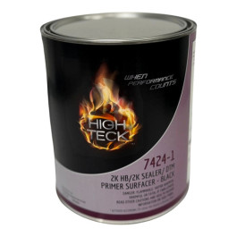 High Teck 7424-1 2K High Build and Sealer Black Urethane Primer, 1 Gallon,