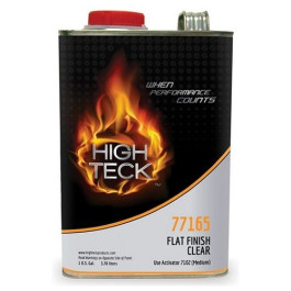 High Teck 77165-1 Flat Finish Urethane Clearcoat, Clear Liquid, 1 Gallon, 4