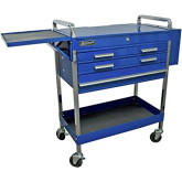Homak BL06036404 4-Drawer Flip-Top Utility Super Cart, Blue, 30 Inches