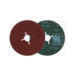 Indasa 1000-24 Rhynofibre A Silver Resin Fiber Grinding Disc, 5 Inch x 7/8