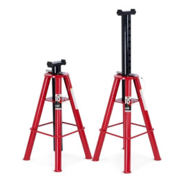 AFF 3310B 10-Ton Steel Pin-Style Jack Stand Set, Heavy-Duty Base, 28-to-47-inch Height Range