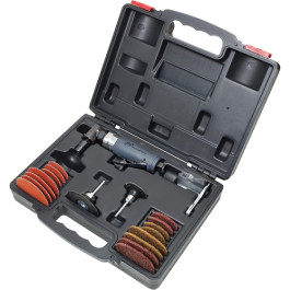 Ingersoll Rand 302BK Angle Air Die Grinder Kit, 20000 RPM, 0.33 HP, 1/4" Collet, Rear Exhaust, 2 and 3 Inch Pads