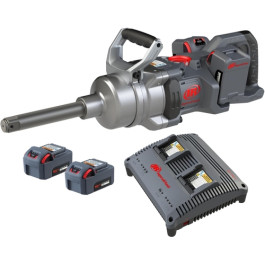 Ingersoll Rand W9691-K4E 1 Inch Cordless Impact Wrench Kit, 20 Volt, 6 Inch Extended Anvil, 4 Batteries, Dual Bay Charger