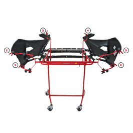 Innovative SS-6 Superstand 6 Bumper Stand, Secure Clamping System, 44" Width x 30" Diameter x 53" Heigth