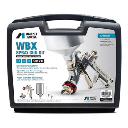 Anest Iwata 9278 W400LV-WBX Value Added Spray Gun Kit, 1.3/1.5/1.2mm Nozzles, 700mil Aluminum Cup, Air Regulator