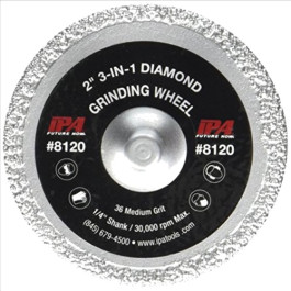 Innovative Products 8120 3-in-1 Diamond Grinding Wheel, 2" Diameter, 1/8" T
